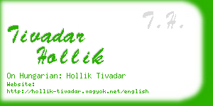 tivadar hollik business card